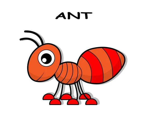 Ant Vector Icon Illustration Design Template White Background — Archivo Imágenes Vectoriales
