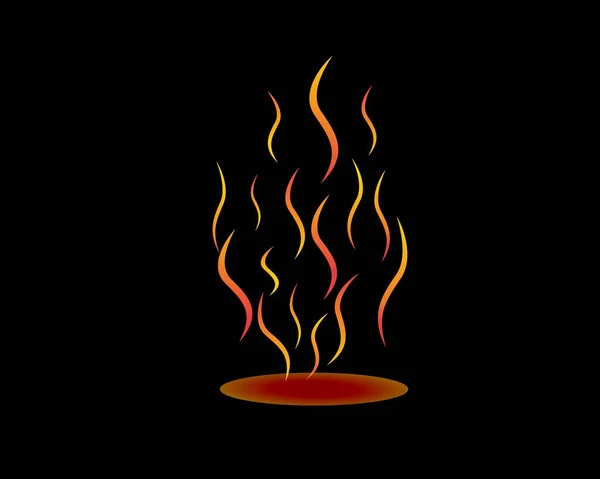 Fire Logo Icon Design Vector Illustration — 图库矢量图片