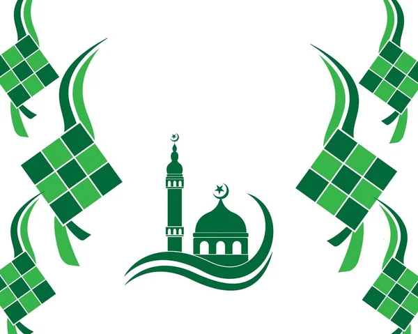 Ketupat Vector Decoration Ramadan Symbol Vector Illustration — Stockový vektor