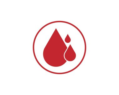 Beyaz arkaplanda İnsan Kanı logo şablonu vektör çizimi tasarımı.