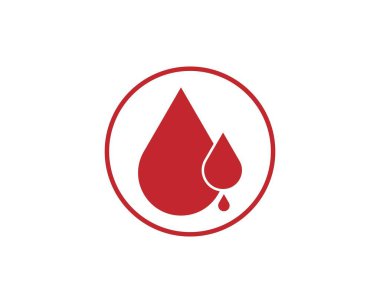 Beyaz arkaplanda İnsan Kanı logo şablonu vektör çizimi tasarımı.