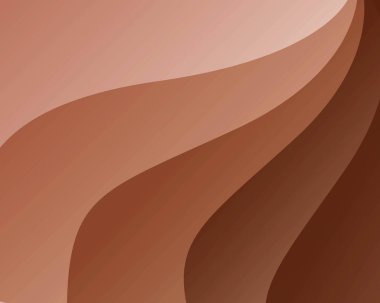 Kahverengi dalgalı soyut vektör grafik arkaplanı