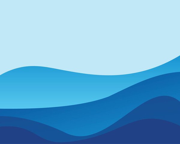 Abstract Water wave vector illustration design background