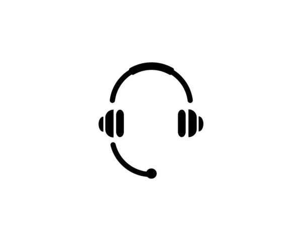 Headset Icon Vector Illustration Logo Template Many Purpose Isolated White — Διανυσματικό Αρχείο