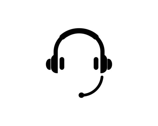 Headset Icon Vector Illustration Logo Template Many Purpose Isolated White — Stock vektor