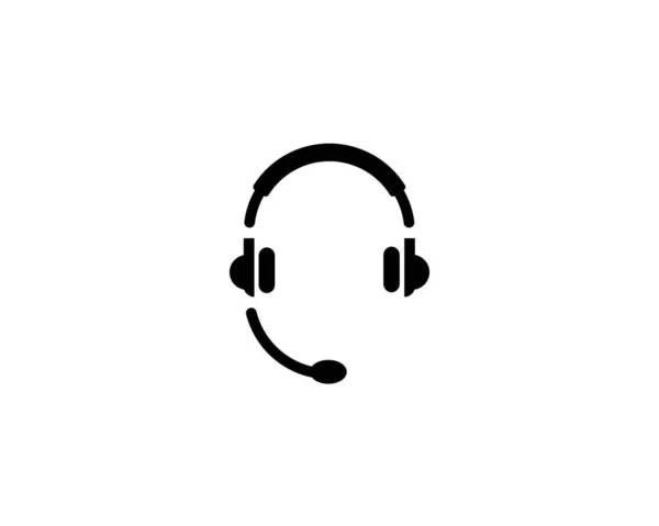 Headset Icon Vector Illustration Logo Template Many Purpose Isolated White — 图库矢量图片