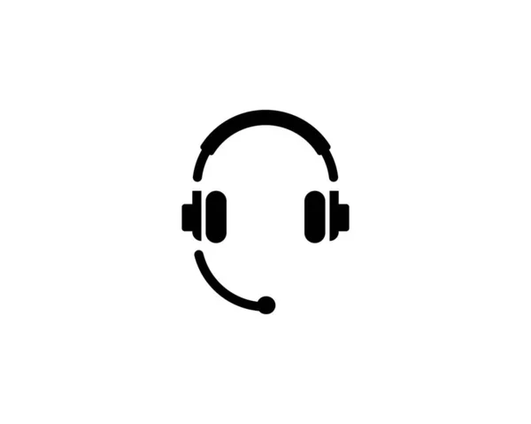 Headset Icon Vector Illustration Logo Template Many Purpose Isolated White — Vetor de Stock