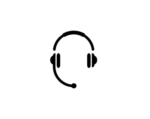 Kulaklık Simgesi Vektör Illüstrasyon Logo Şablonu Birçok Amaç Için Beyaz — Stok Vektör
