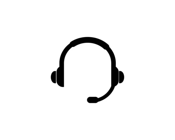 Headset Icon Vector Illustration Logo Template Many Purpose Isolated White — Vetor de Stock