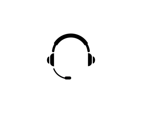 Headset Icon Vector Illustration Logo Template Many Purpose Isolated White — Stok Vektör