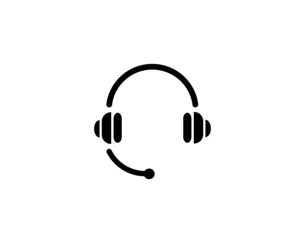 Headset Icon Vector Illustration Logo Template Many Purpose Isolated White — Stok Vektör