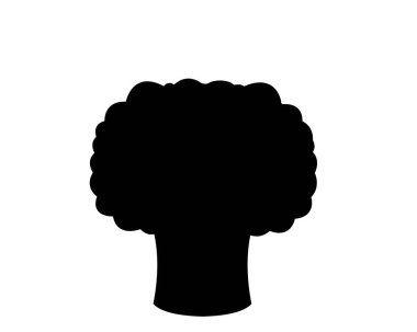 Brokoli silueti simge resimleme şablonu birçok amaç için. Beyaz arkaplanda izole