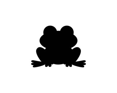 Kurbağa silueti simge resimleme şablonu birçok amaç için. Beyaz arkaplanda izole