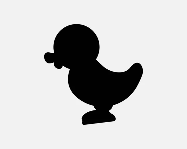 Duck Silhouette Icon Illustration Template Many Purpose Isolated White Background — Vetor de Stock