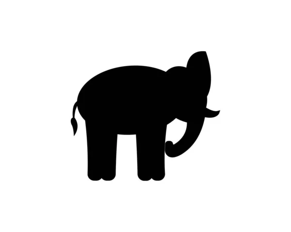 Elephant Silhouette Icon Illustration Template Many Purpose Isolated White Background — Image vectorielle