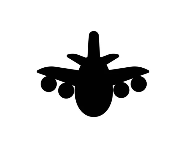 Plane Silhouette Icon Illustration Template Many Purpose Isolated White Background — Vetor de Stock