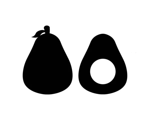 Avocado Silhouette Icon Illustration Template Many Purpose Isolated White Background — Stockvektor