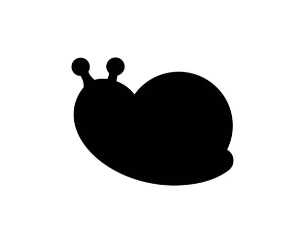 Snail Silhouette Icon Illustration Template Many Purpose Isolated White Background — Vetor de Stock