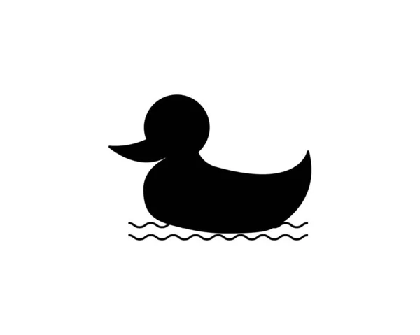Duck Silhouette Icon Illustration Template Many Purpose Isolated White Background — Wektor stockowy