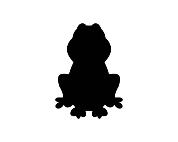 Frog Silhouette Icon Illustration Template Many Purpose Isolated White Background — Image vectorielle