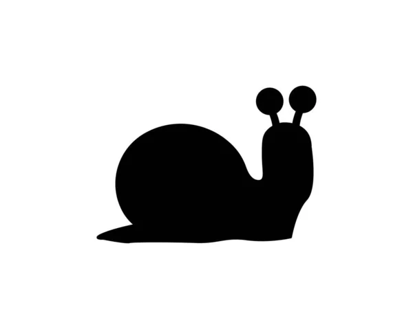 Snail Silhouette Icon Illustration Template Many Purpose Isolated White Background — Stock Vector