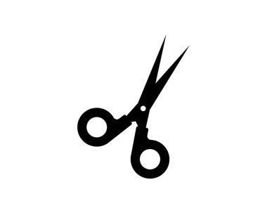  Birçok amaç için makas siluet simge resimleme şablonu. Beyaz arkaplanda izole