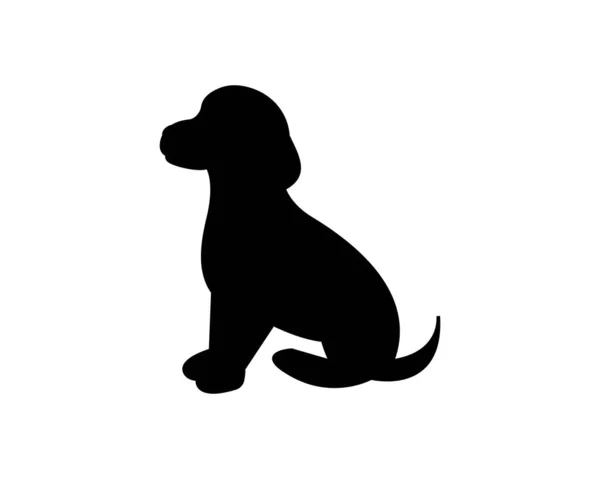 Dog Silhouette Icon Illustration Template Many Purpose Isolated White Background — Image vectorielle