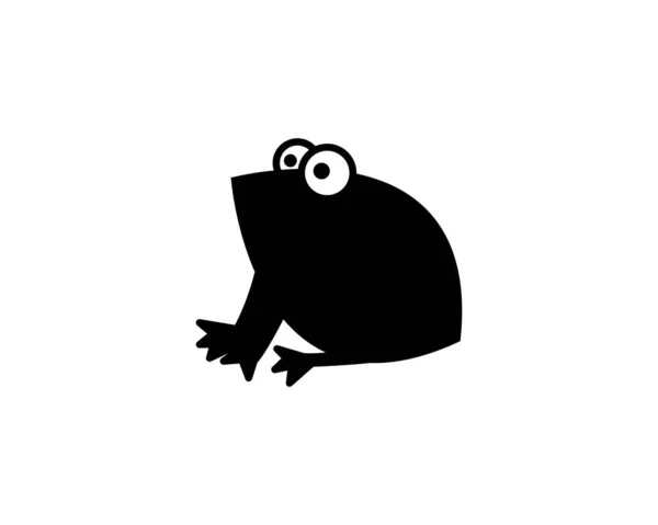 Frog Silhouette Icon Illustration Template Many Purpose Isolated White Background — 스톡 벡터