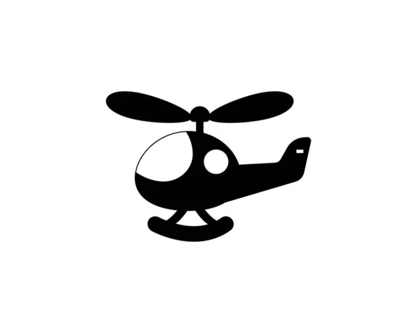 Helicopter Silhouette Icon Illustration Template Many Purpose Isolated White Background — Stockvektor