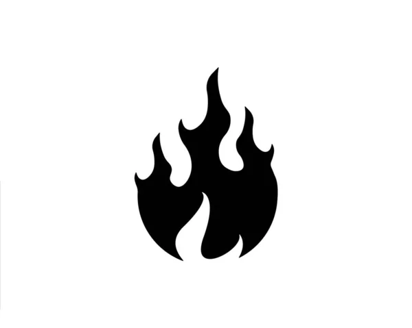 Fire Icon Isolated White Background Vector Illustration — Stock vektor