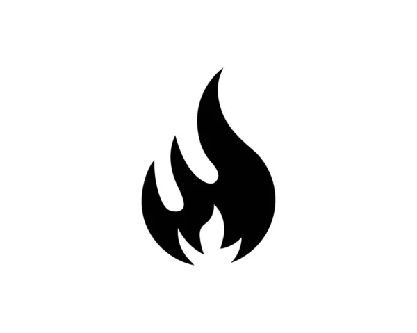 Fire Icon Isolated White Background Vector Illustration — Vettoriale Stock