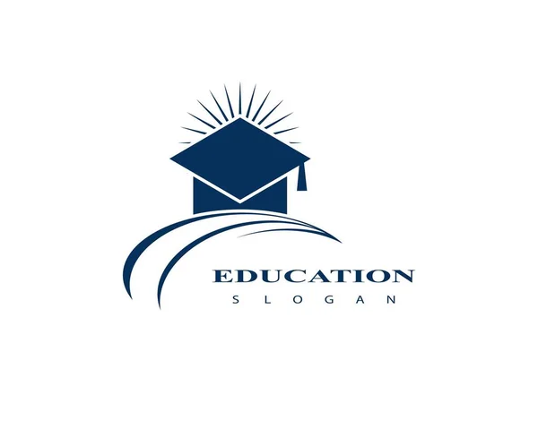 Education Logo Icon Design Graduation Cap Logo Icon Vector Isolated — 스톡 벡터