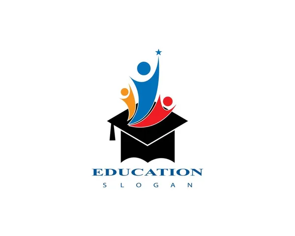 Education Logo Icon Design Graduation Cap Logo Icon Vector Isolated — Stockvektor
