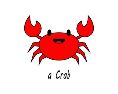 Cartoon Crab icon illustration template for many purpose. Isolated on white background