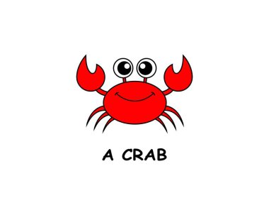Cartoon Crab icon illustration template for many purpose. Isolated on white background