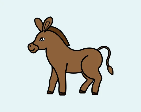 Cartoon Donkey Icon Illustration Vorlage Für Viele Zwecke Zeichenstunde Für — Stockvektor