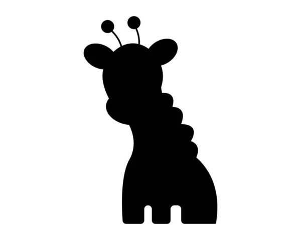 Giraff Siluett Ikon Illustration Mall För Många Ändamål Isolerad Vit — Stock vektor