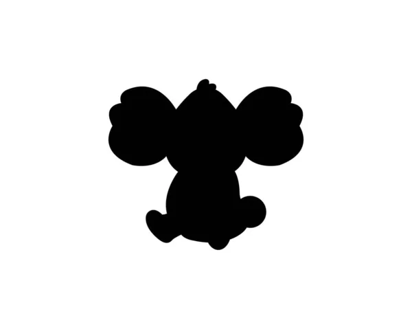 Koala Silhouette Ikone Illustration Vorlage Für Viele Zwecke Isoliert Auf — Stockvektor