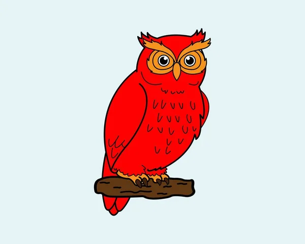 Šablona Ilustrace Ikony Cartoon Owl Pro Mnoho Účelů Lekce Kreslení — Stockový vektor