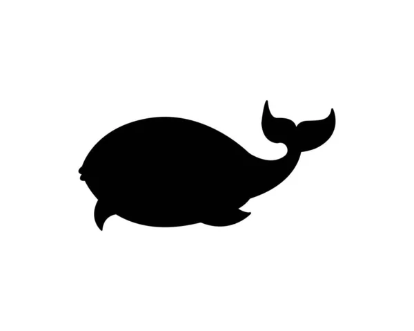 Modèle Illustration Icône Silhouette Baleine Pour Nombreux Usages Isolé Sur — Image vectorielle