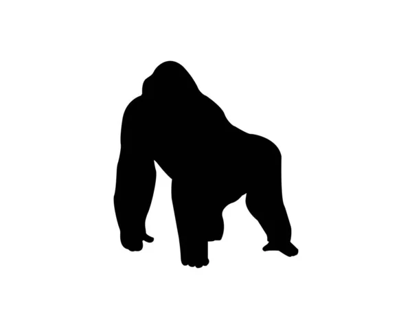 Ілюстрація Іконок Силуету Gorilla Багатьох Цілей Ізольовані Білому Тлі — стоковий вектор