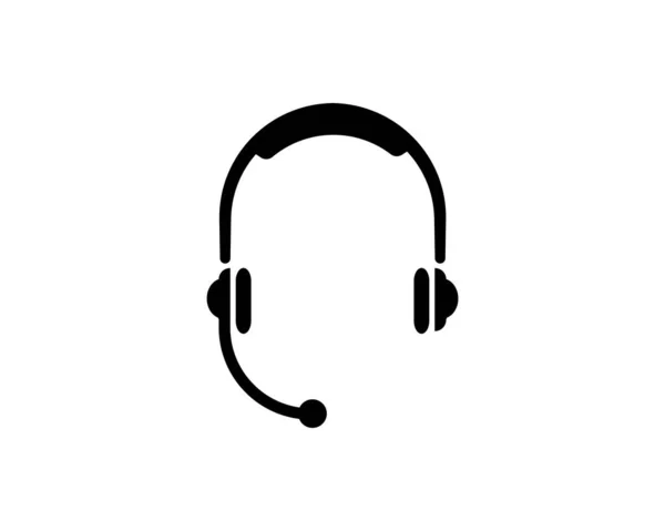 Headset Ícone Vetor Ilustração Logotipo Modelo Para Muitos Fins Isolado — Vetor de Stock