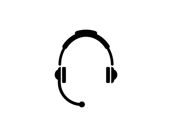 Headset Icon Vector Illustration Logo Template Many Purpose Isolated White — 图库矢量图片