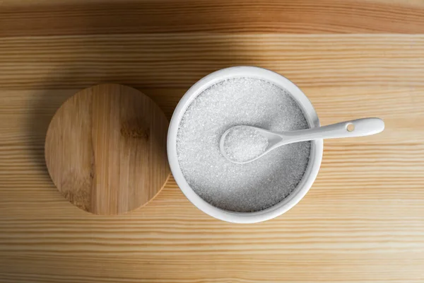 Spoon Wooden Ladle White Background — Fotografia de Stock