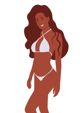 Mayolu genç kadın Vektör çizimi..