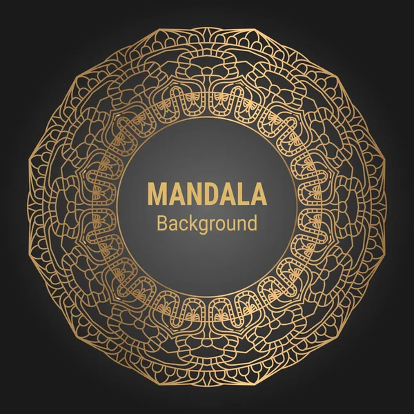 Luxe Mandala Vector Met Gouden Stijl Achtergrond — Stockvector