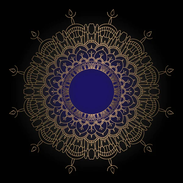 Luxury Islamic Arabic Ornamental Golden Color Mandala Design —  Vetores de Stock