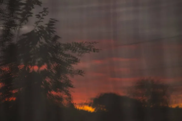 Zonsondergang Schaduwen Het Raam — Stockfoto