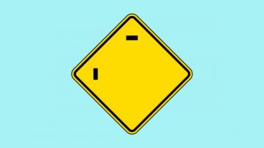 Animasyon sarı işareti: kavşak. Bugünkü görsel yaratıcılığınıza hayat ve cazibe ekleyin! Sanat Büyüsü Canlandırmaları: 