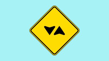 This is an animated yellow sign saying: two way street. Add life and appeal to your visual creative work today!  Art Allure Animations: 